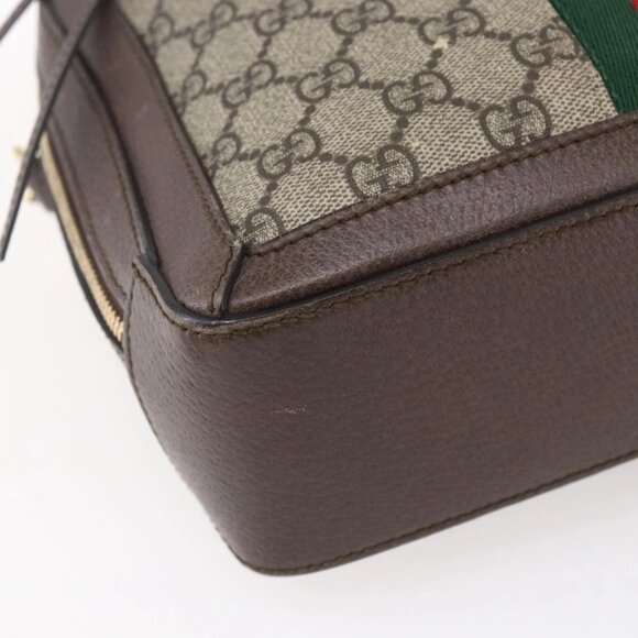 GUCCI Ophidia GG Supreme Web Sherry Line Bag PVC Beige 550622 Auth 149185 - Picture 5 of 16